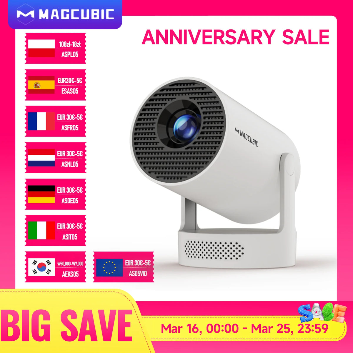 BeamlyHome Portable Projector